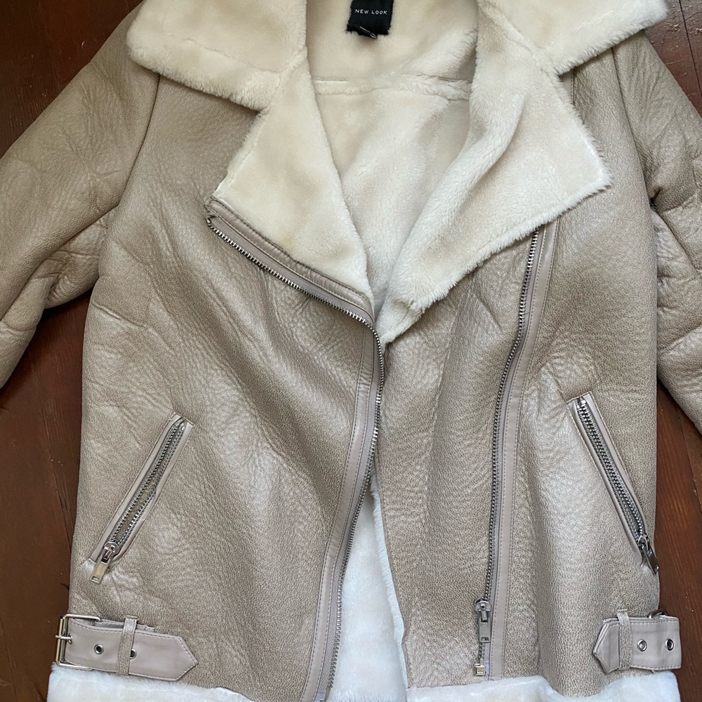 TAN/CREAM FUR LINED JACKET